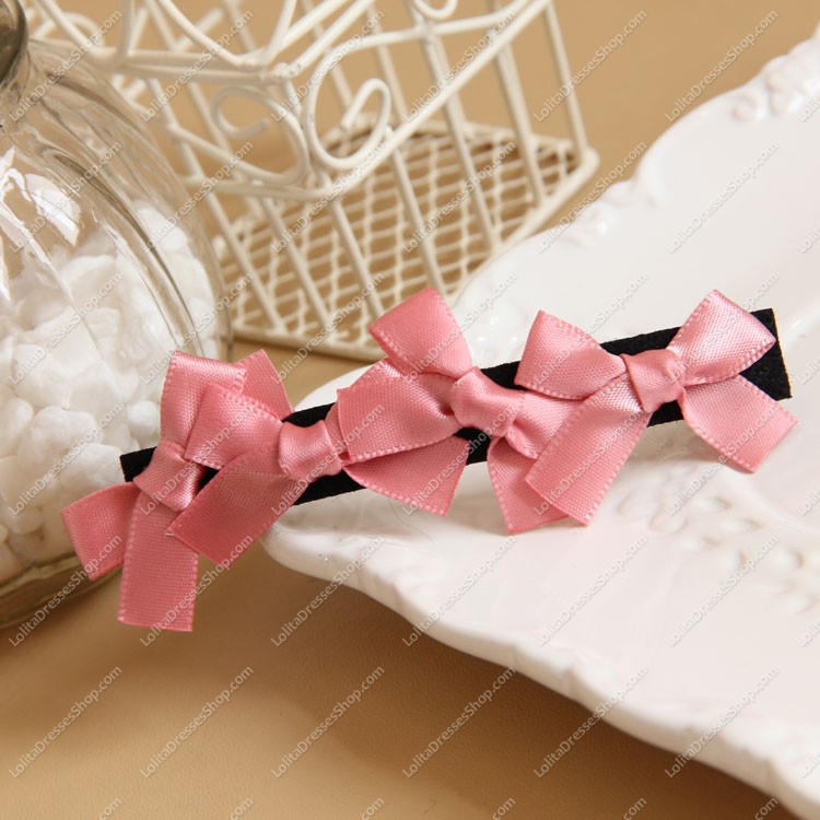 Sweet Pink Bowknot Lolita Headdress Barrette