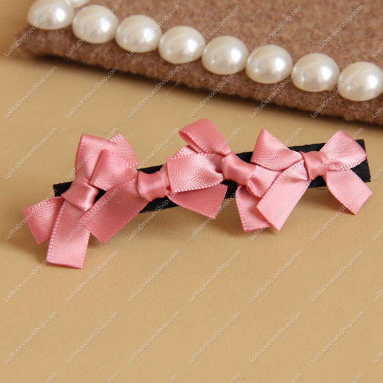 Sweet Pink Bowknot Lolita Headdress Barrette