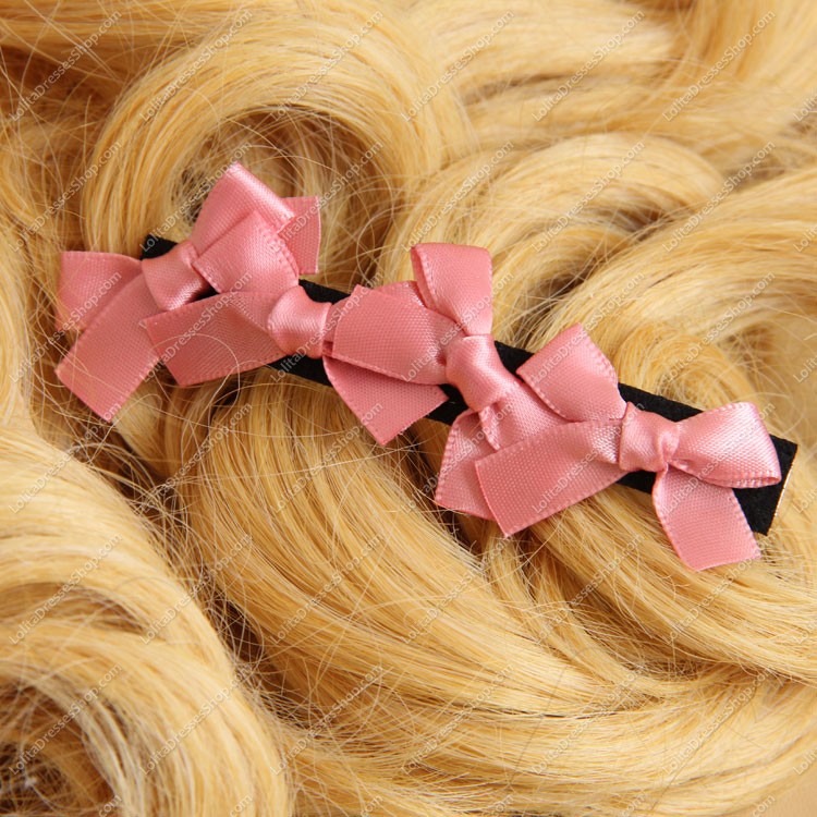 Sweet Pink Bowknot Lolita Headdress Barrette