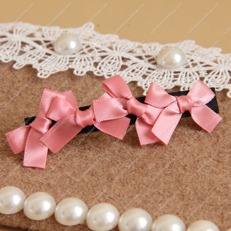 Sweet Pink Bowknot Lolita Headdress Barrette