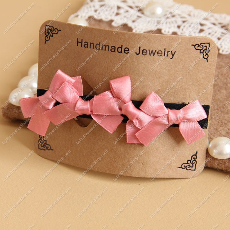 Sweet Pink Bowknot Lolita Headdress Barrette