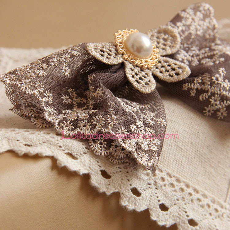 Fashion Knit Floral Lolita Headdress Barrette