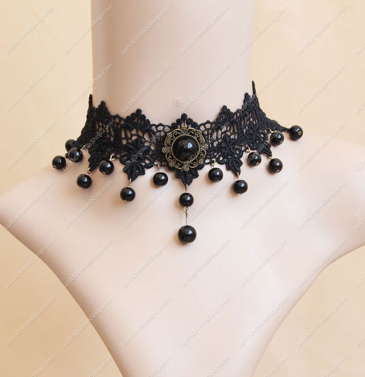Fashion Party Short Black Lolita Necklace