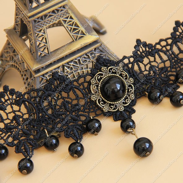 Fashion Party Short Black Lolita Necklace