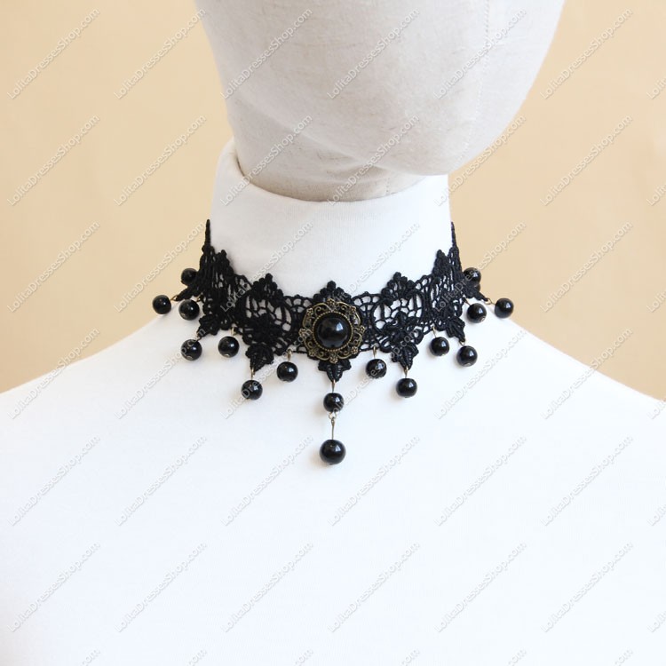 Fashion Party Short Black Lolita Necklace