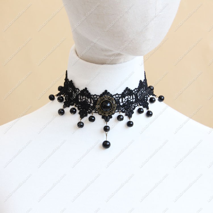 Fashion Party Short Black Lolita Necklace