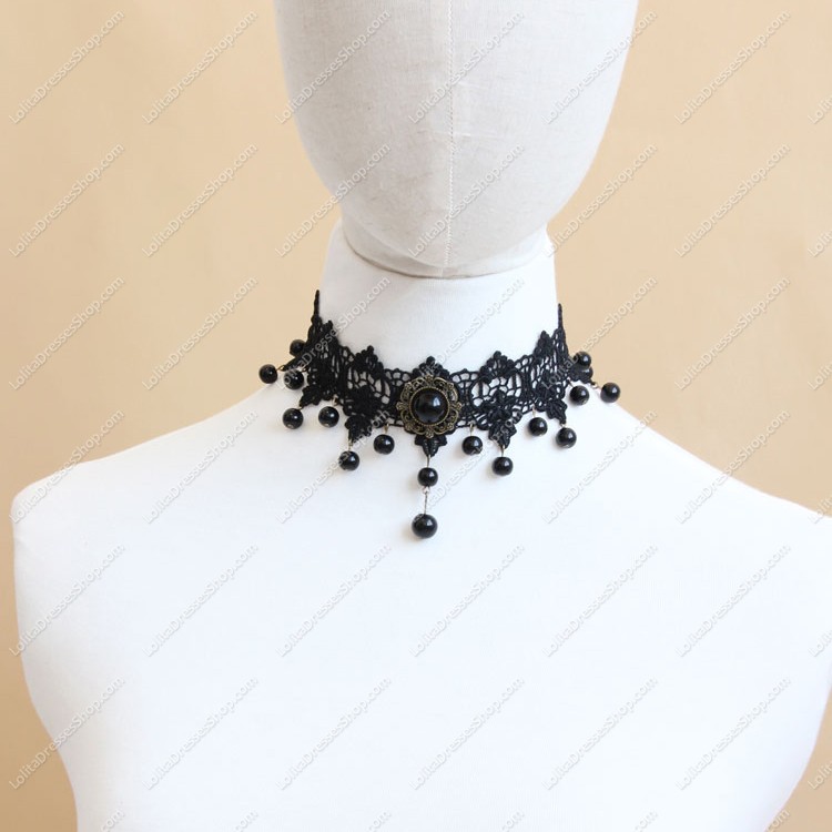 Fashion Party Short Black Lolita Necklace