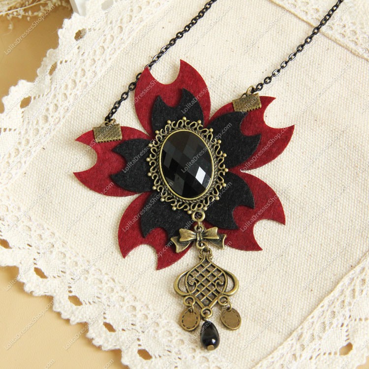 Gothic Romantic Cherry Lolita Sweater Chain