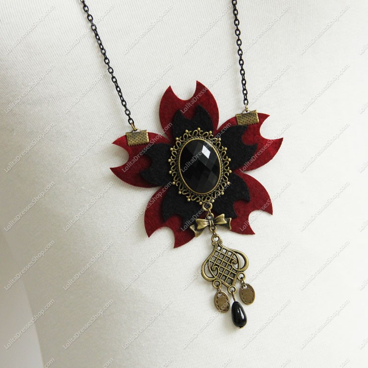 Gothic Romantic Cherry Lolita Sweater Chain