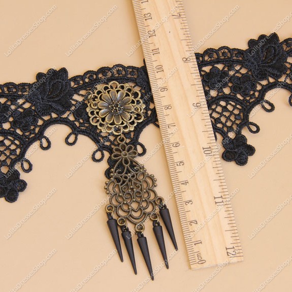 Punk Black Lace Lolita Necklace