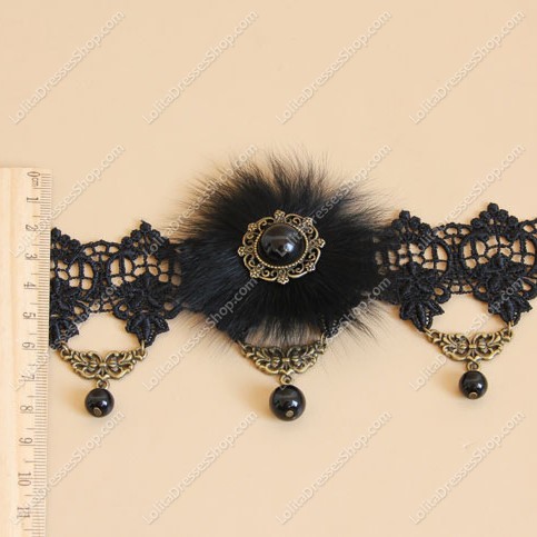 Hairy Winter Fashion Luxury Black Lace Lolita Necklace