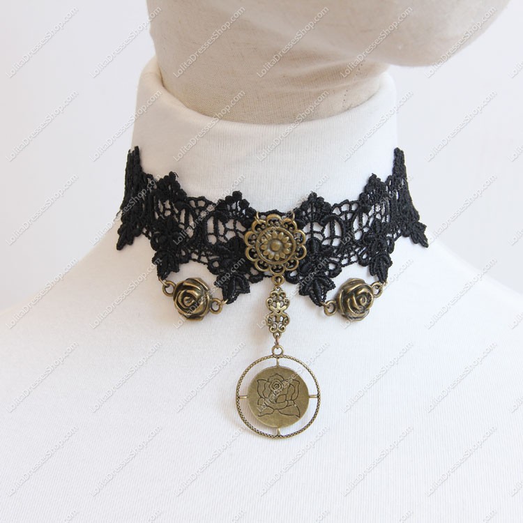 Fashion Black Lace Lolita Necklace