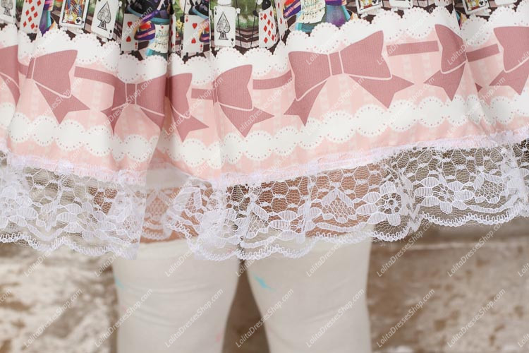 Sweet Pink Alice Floral Lolita Skirt