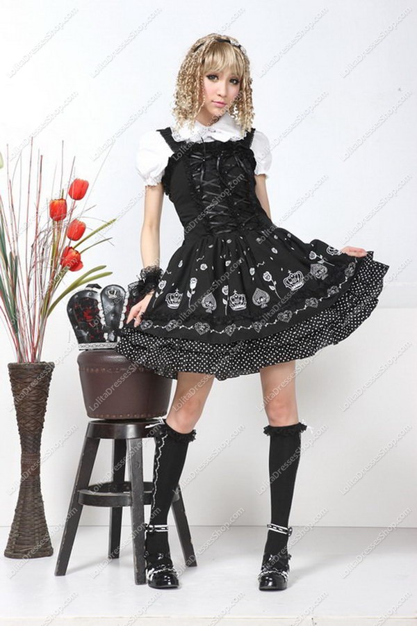 Elegant Black Lace Princess Punk Lolita Dress