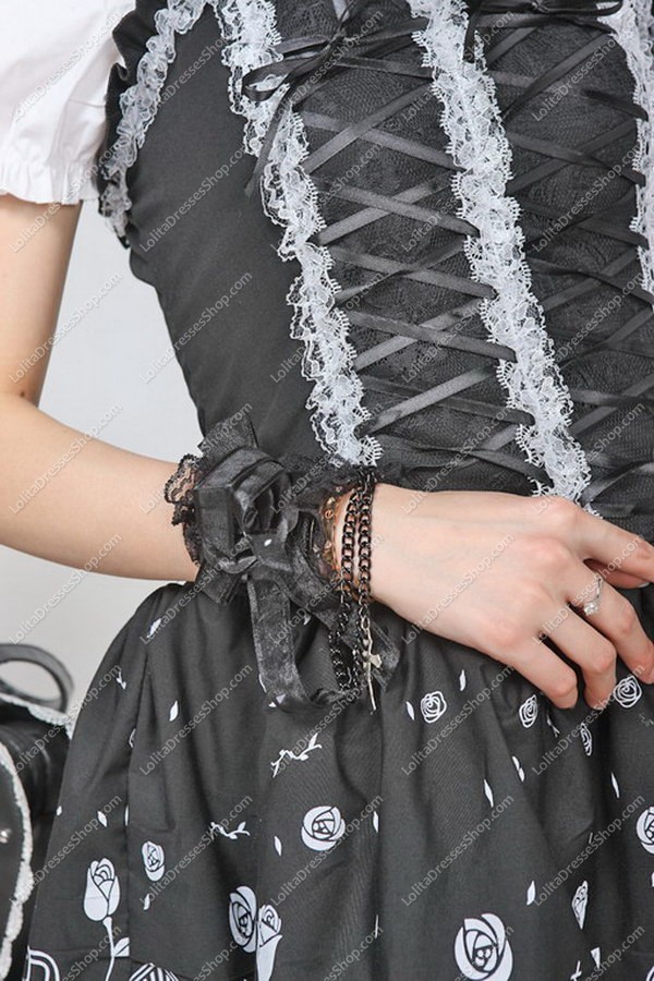 Elegant Black Lace Princess Punk Lolita Dress