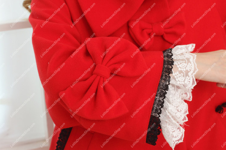 Sweet Red Short Wool blended Lolita Coat