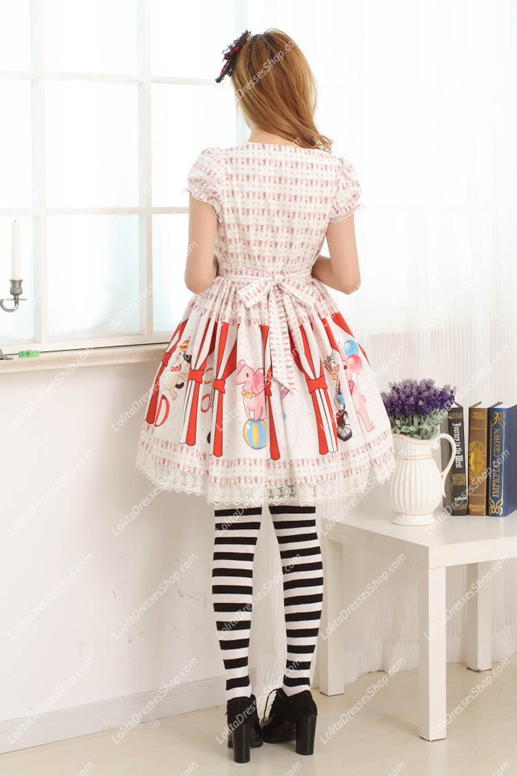 White Du Soleil Floral Sweet Lolita Dress