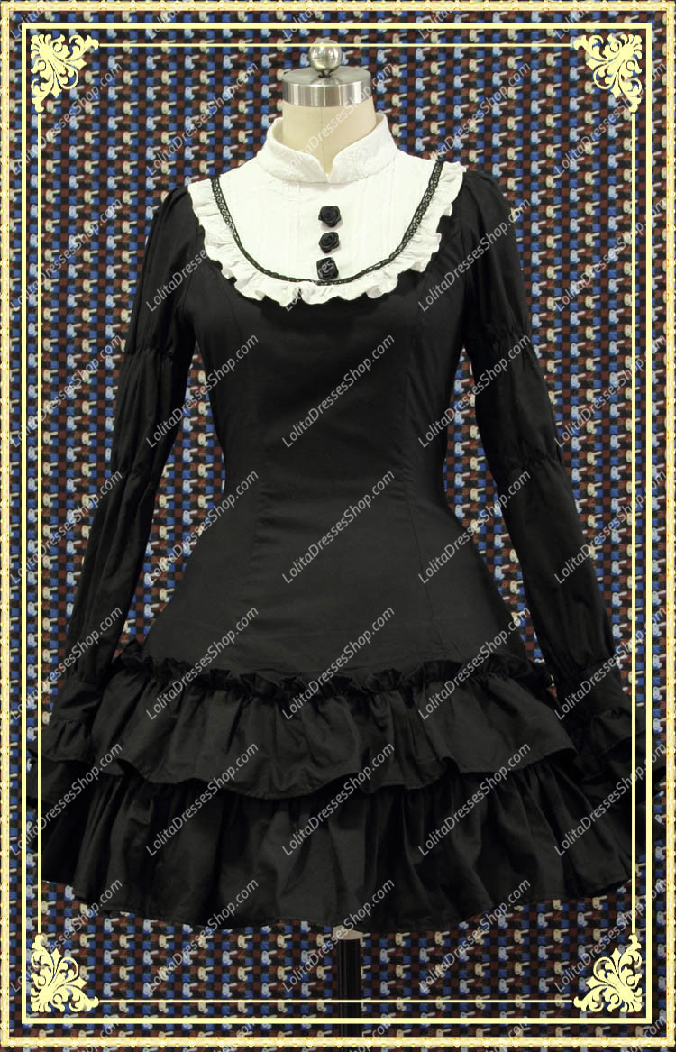 Classic Black Slim Sweet Lolita Dress