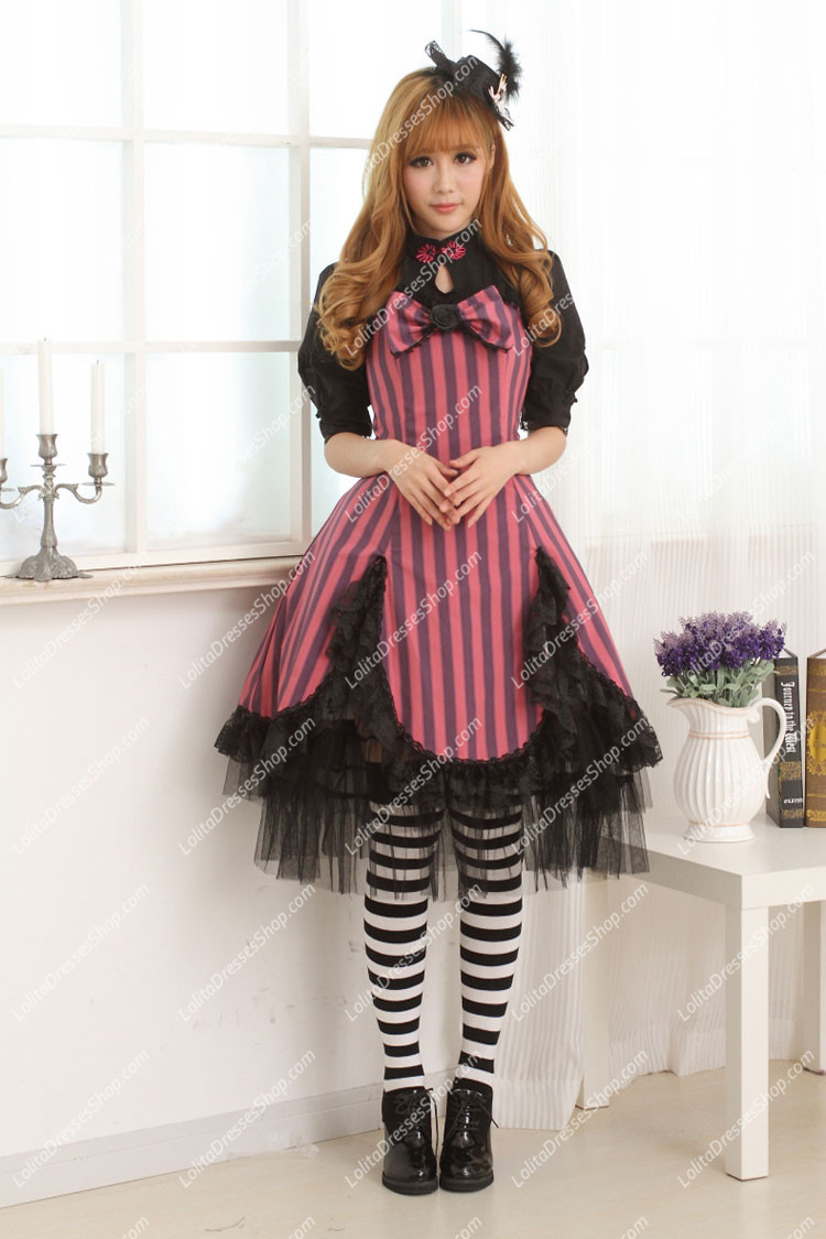 Violet Lace Hem with Big Bowknot Sweet Lolita Dress