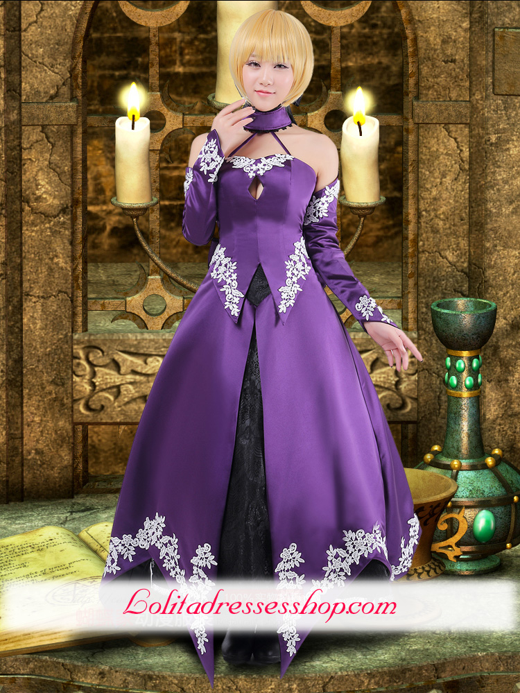 Fate/Zero Saber alter Purple Cosplay Lolita Dress
