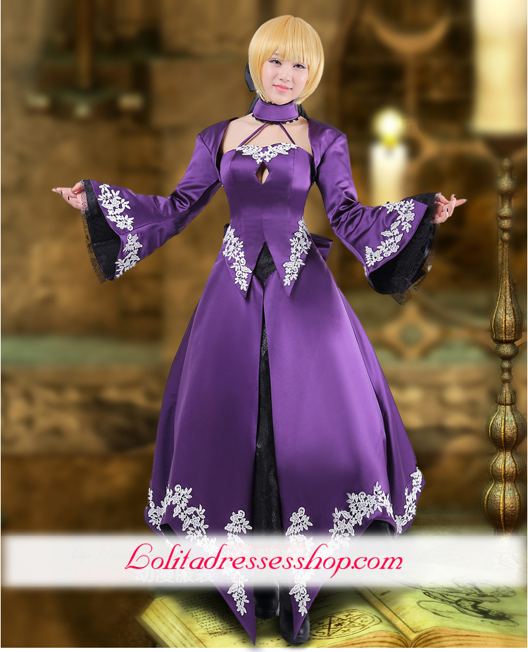 Fate/Zero Saber alter Purple Cosplay Lolita Dress