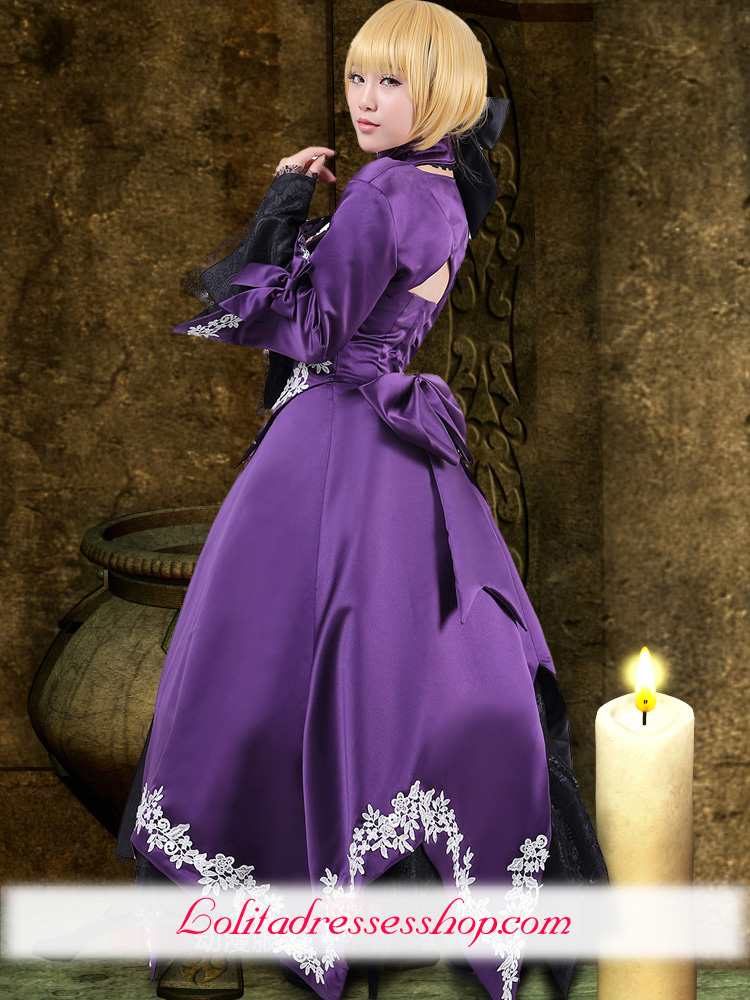 Fate/Zero Saber alter Purple Cosplay Lolita Dress