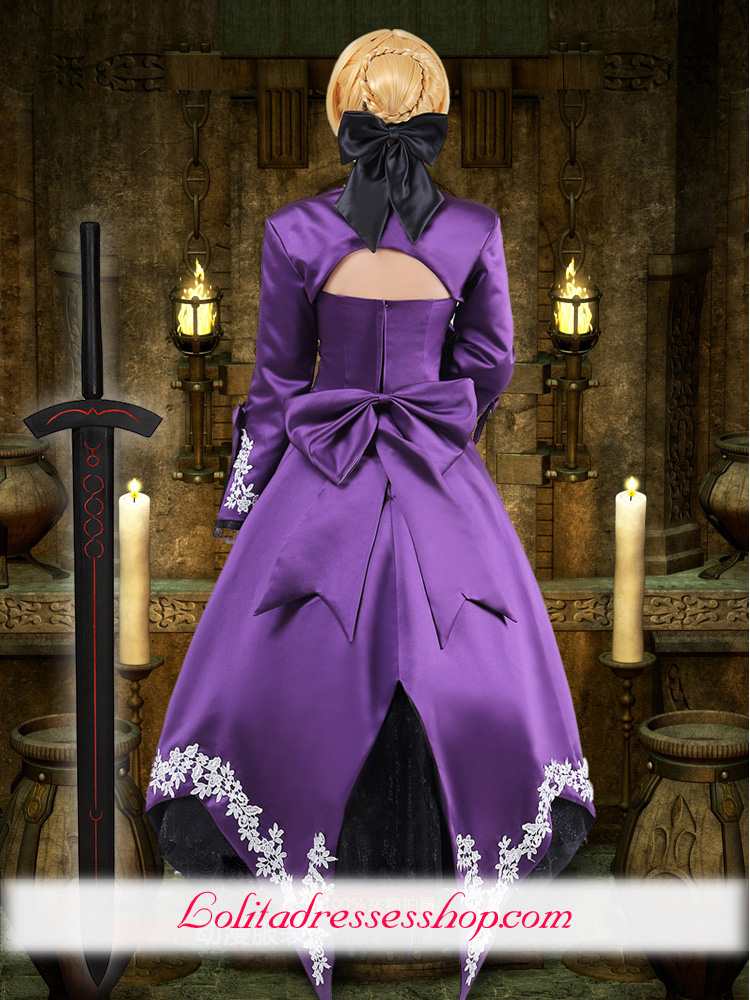 Fate/Zero Saber alter Purple Cosplay Lolita Dress