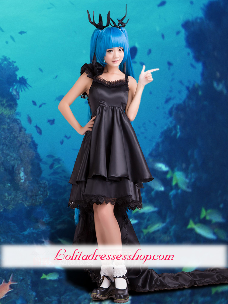 Vocaloid Miku Deep Sea Girl Black Cosplay Lolita Dress