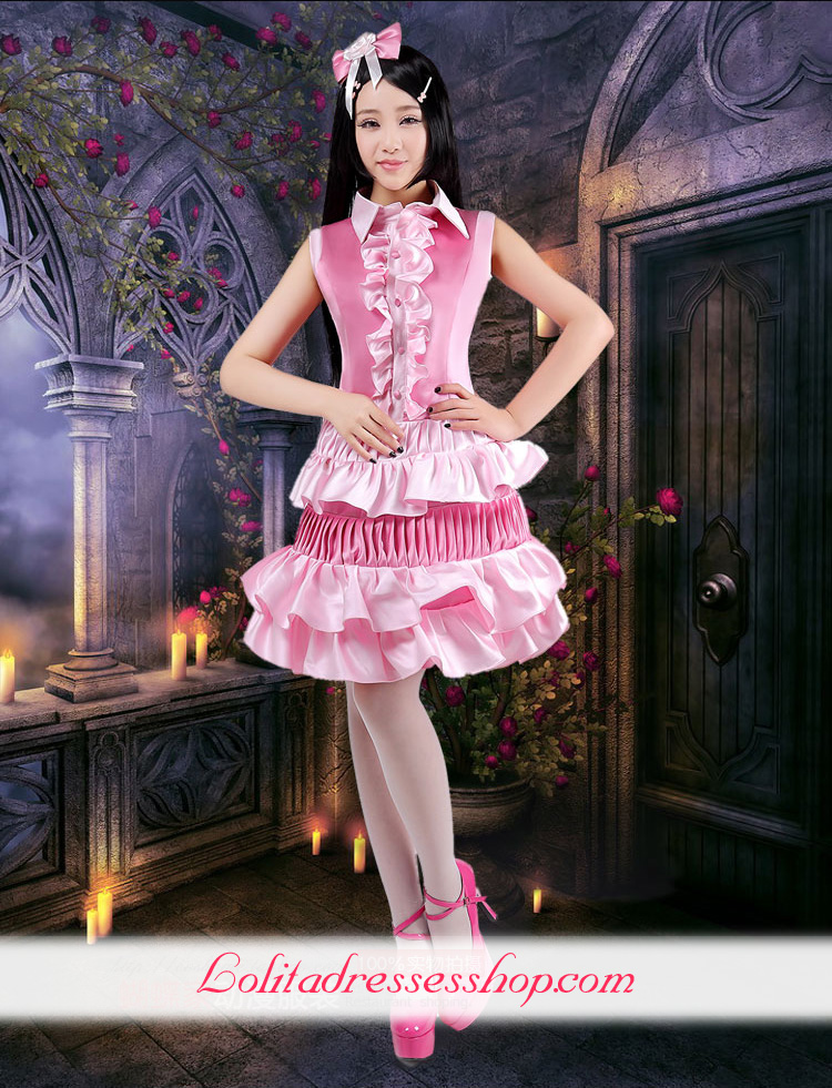 Maizono Sayaka Pink Cosplay Lolita Dress