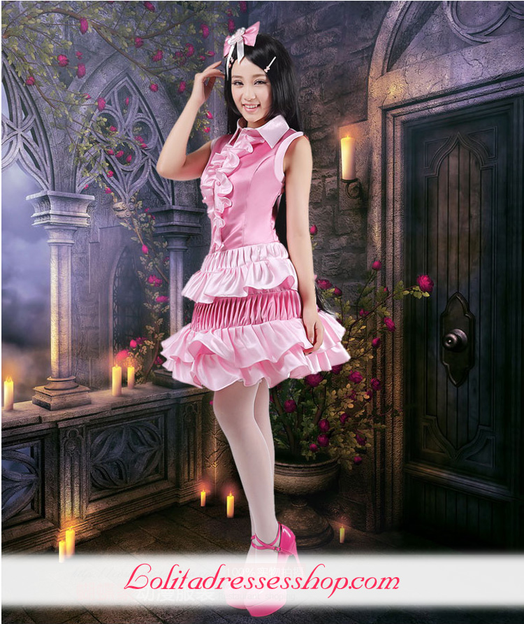 Maizono Sayaka Pink Cosplay Lolita Dress