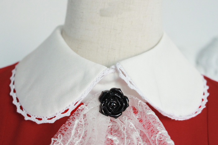 Red Cotton Doll Collar Long Sleeves Fashion Lolita Dress