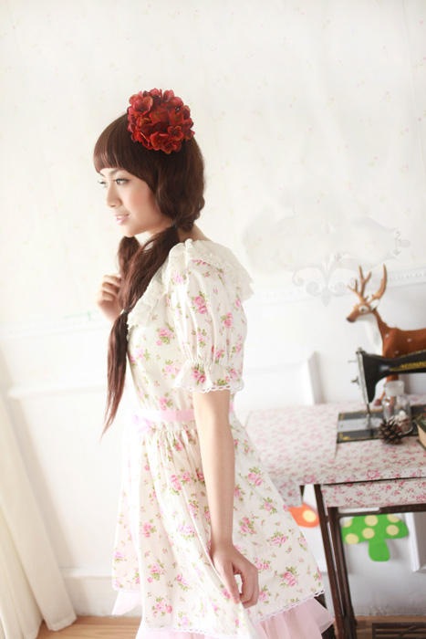 Floral Pink Tutu Vintage Garden Fashion Lolita Dress