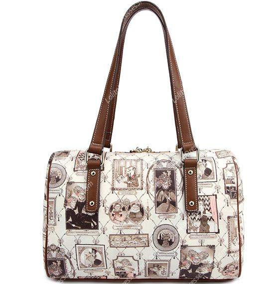 Fashion Square Retro Print Lolita Bags