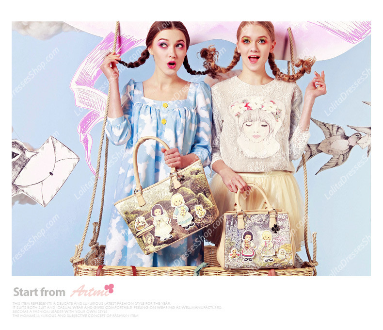 Vintage Girls Print Cute Popular Lolita Bags