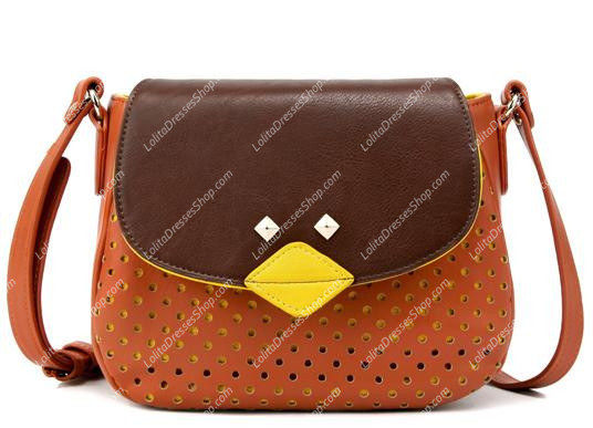 Popular Street Cute Bird Collision Color Lolita Bags