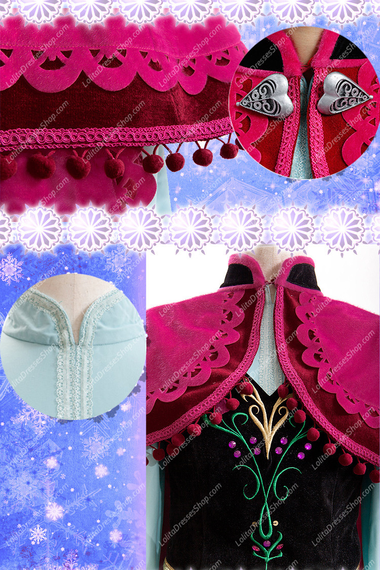 Frozen (Disney Movie) Cosplay Anna Costume Outfit