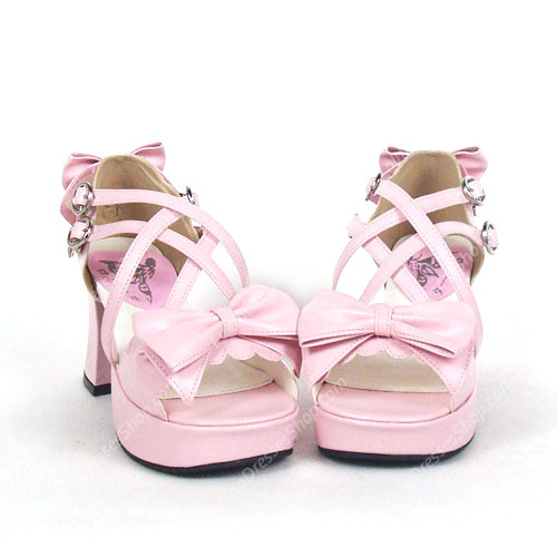Pink Summer Street Princess PU Sweet Sandals Lolita Shoes