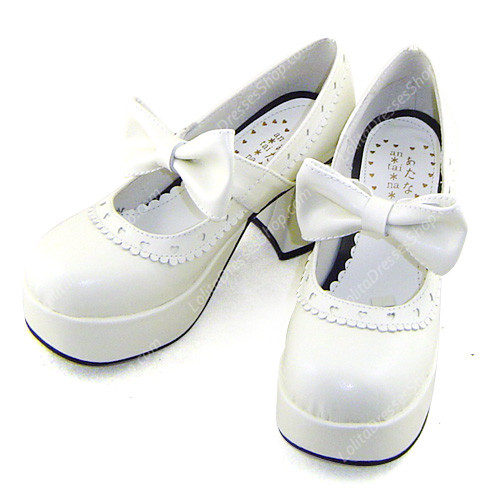 White High Heel Simple Princess PU Sweet Lolita Shoes