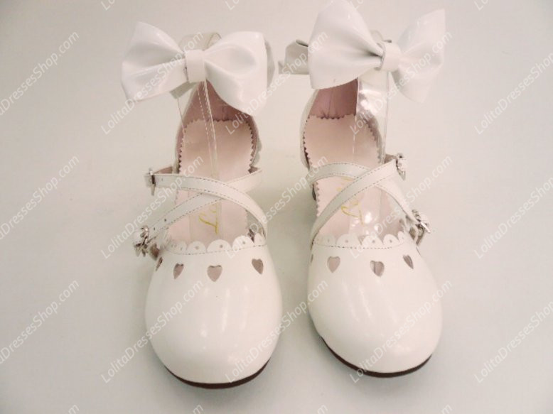 White Sandals Hollow Summer PU Sweet Lolita Shoes