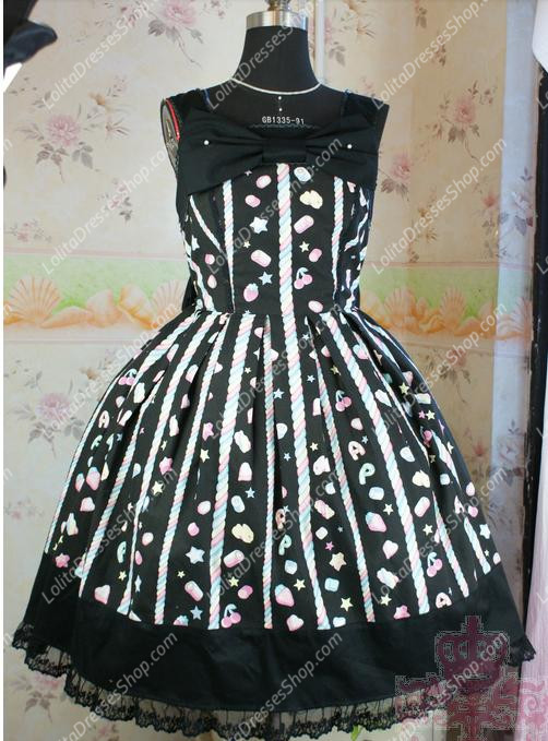 Fairy Tale Black Cotton Princess Sweet Lolita Dress