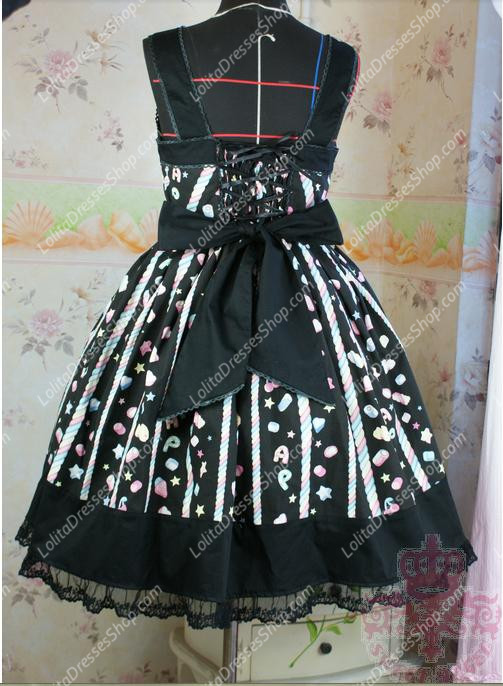 Fairy Tale Black Cotton Princess Sweet Lolita Dress