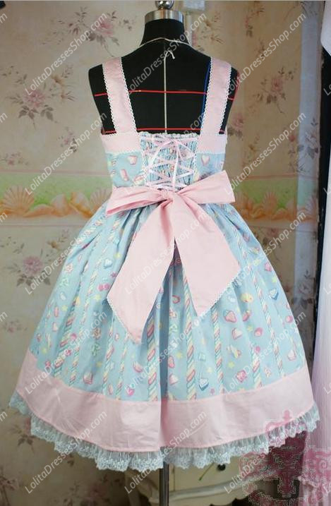 Fairy Tale Sky Blue Cotton Princess Sweet Lolita Dress