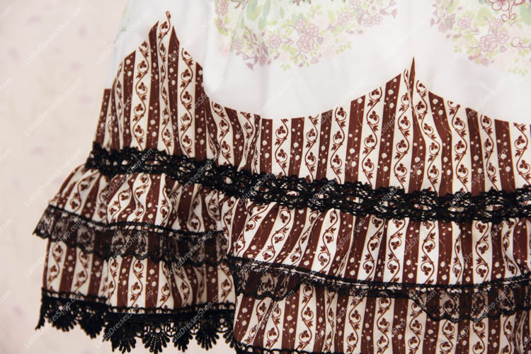 Sweet Princess Striped Easter Bunny and Eggs Lolita Skirt