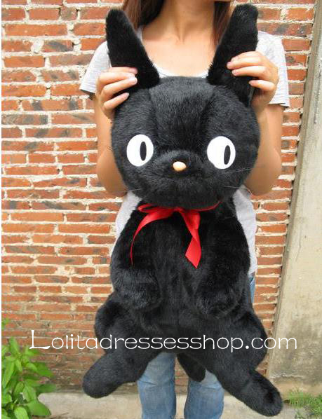 Cute Black Cat Plush Doll Backpack