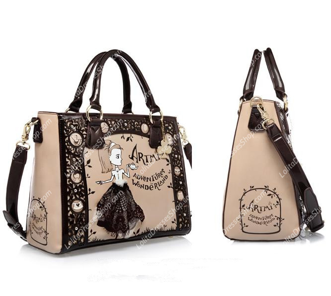 Hollow Lace Sweet Retro Print Lolita Bag