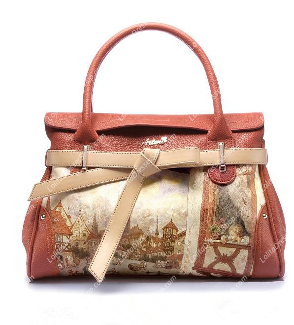 Latest Sweet Amber Red Painting Lolita Bag