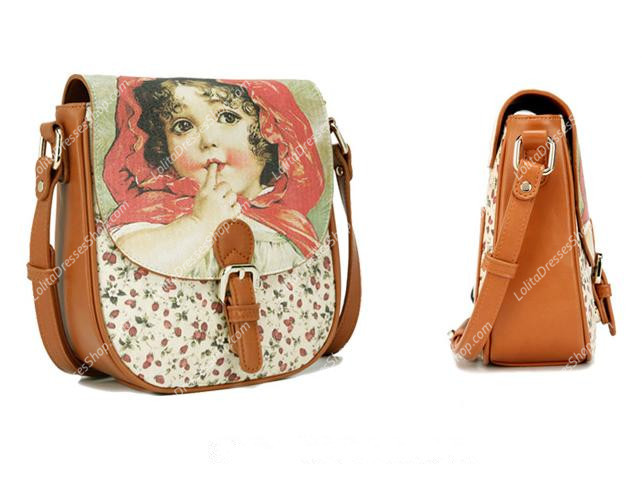 Sweet Brown Floral Vintage Lolita Bag