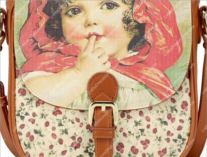 Sweet Brown Floral Vintage Lolita Bag