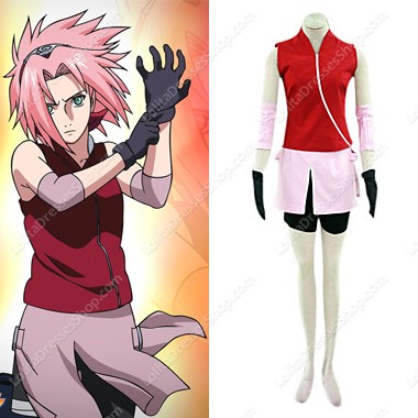 Naruto Shippuden Haruno Sakura Cosplay Costume