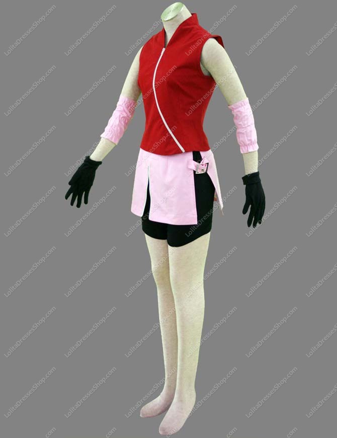 Naruto Shippuden Haruno Sakura Cosplay Costume